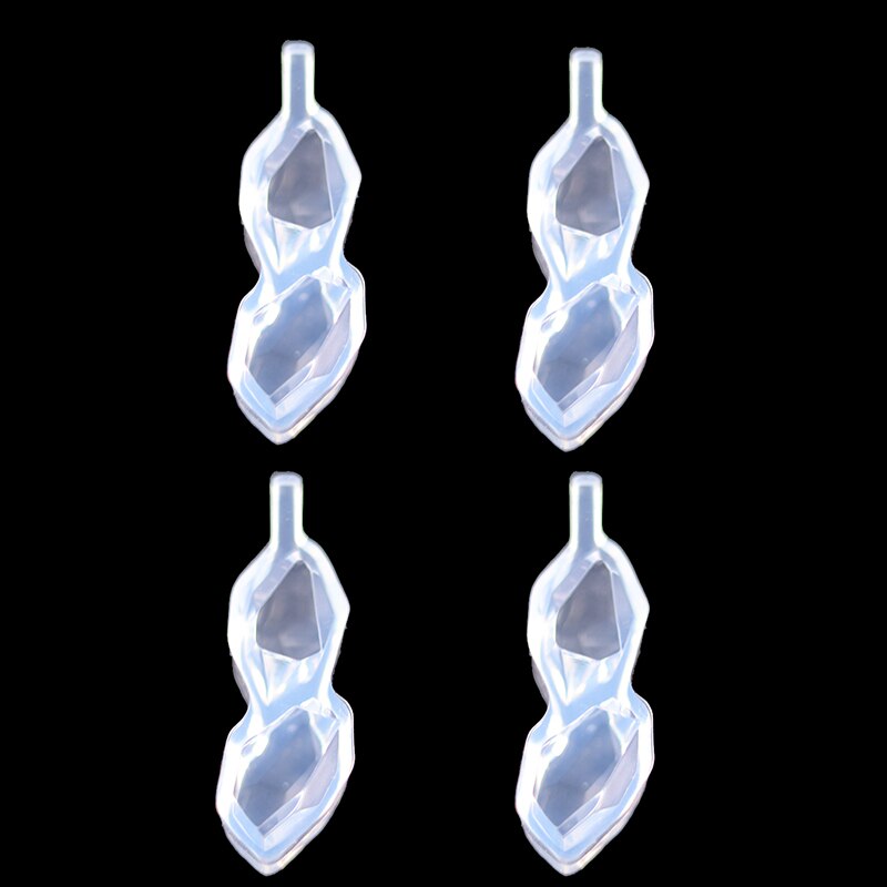 1/6/10pcs DIY Keychain Pendant Silicone Mold Set Crystal Epoxy Resin Mold Round Rectangle Pendants Jewelry Making Casting Mould