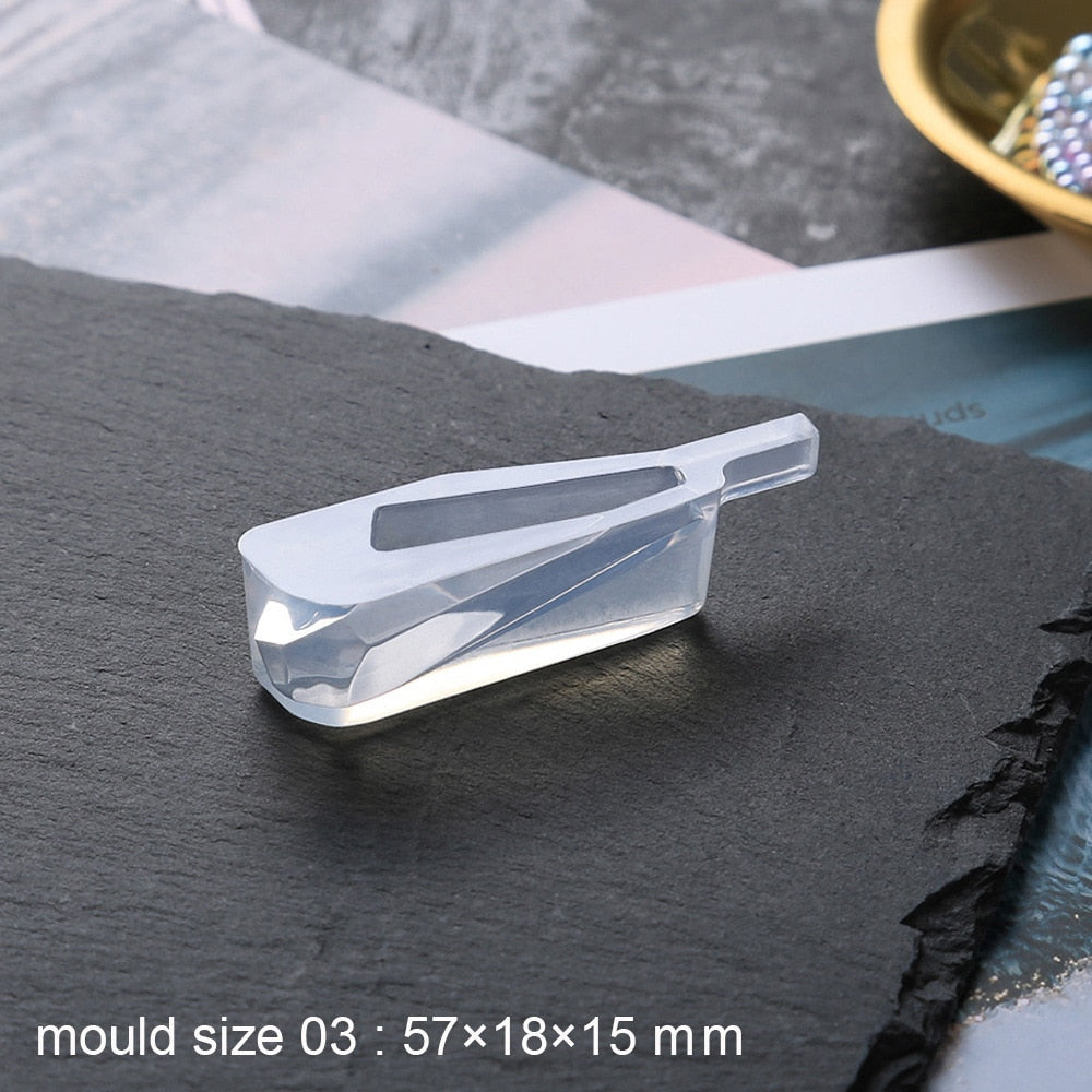 1/6/10pcs DIY Keychain Pendant Silicone Mold Set Crystal Epoxy Resin Mold Round Rectangle Pendants Jewelry Making Casting Mould