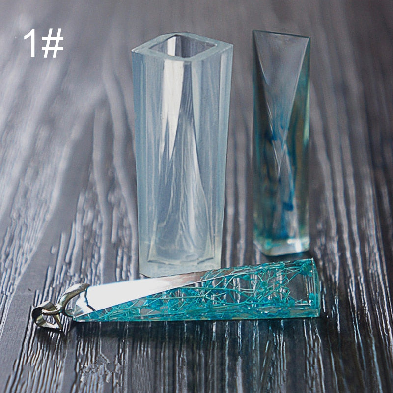 Mix Style Crystal Pendant Silicone Mould DIY Resin Decorative Craft Jewelry Making Supplies Epoxy Resin Mold