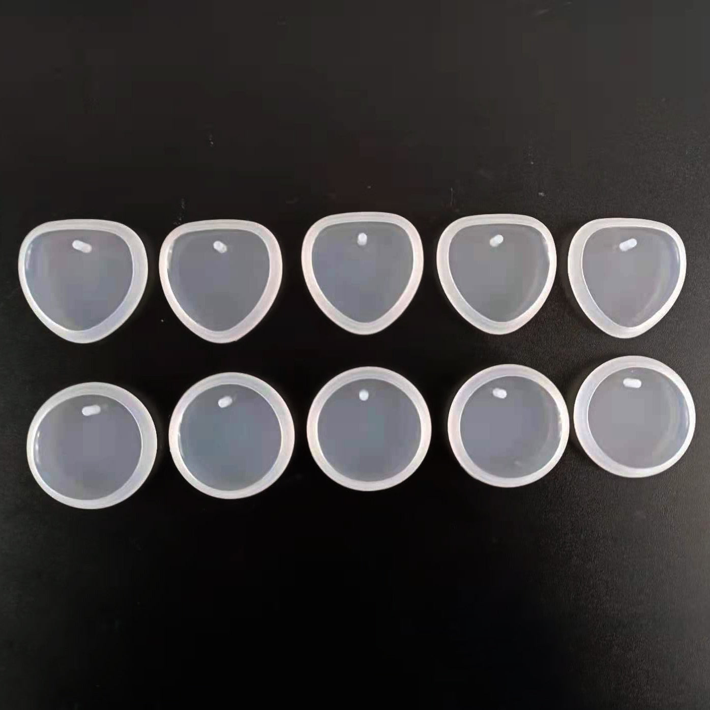 1/6/10pcs DIY Keychain Pendant Silicone Mold Set Crystal Epoxy Resin Mold Round Rectangle Pendants Jewelry Making Casting Mould