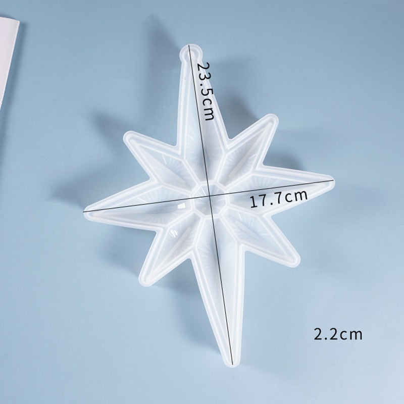 Big Octagonal Star Silicone Mold Christmas Decoration Ornament Making Epoxy Resin Craft Supplies Resin Mold Resin Art Supplies