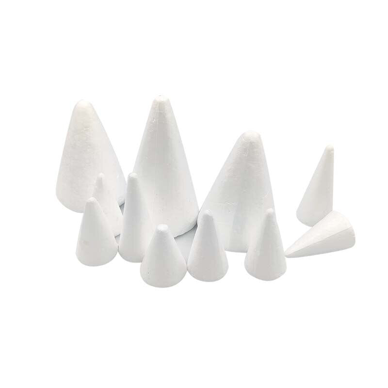 White Foam Cones Craft Styrofoam Cones Arts and Crafts Supplies for DIY Home Craft Project, Christmas Tree, Table Centerpiece