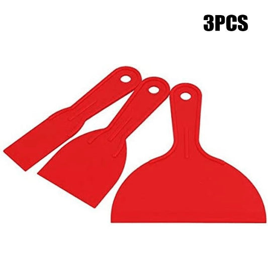 Cross-border 3-piece set 1.5 inch 3 inch 6 inch plastic putty knife scraper scraper blade paint scraper tool