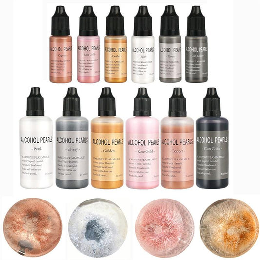10ml/15ml/60ml Metallic Art Ink Alcohol Resin Pigment Diffusion Liquid For DIY UV Epoxy Resin Jewelry Making Resin Crafts