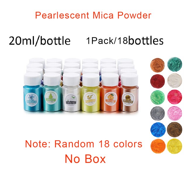 19 Set Epoxy Resin Dye Pigment Kit Pearlescent Mica Powder Liquid Colorant For DIY Crafts Silicone Mold Material Art Making Set
