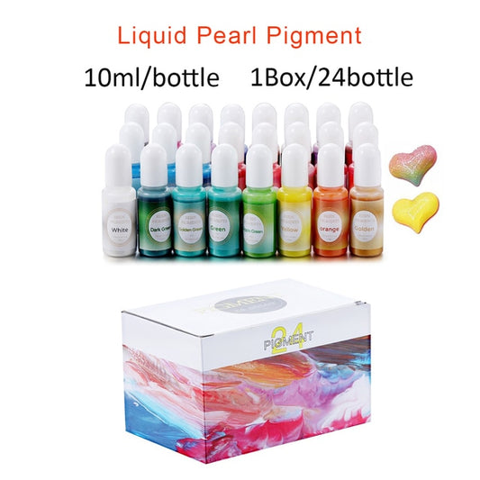 6-26 Colors Epoxy Resin Pigment Kit Mica Powder Epoxy Resin Mold Liquid Colorant Dye Resin Jewelry DIY Crafts Art Making Tools