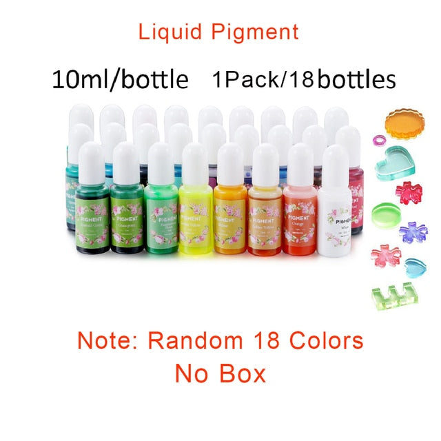 6-26 Colors Epoxy Resin Pigment Kit Mica Powder Epoxy Resin Mold Liquid Colorant Dye Resin Jewelry DIY Crafts Art Making Tools