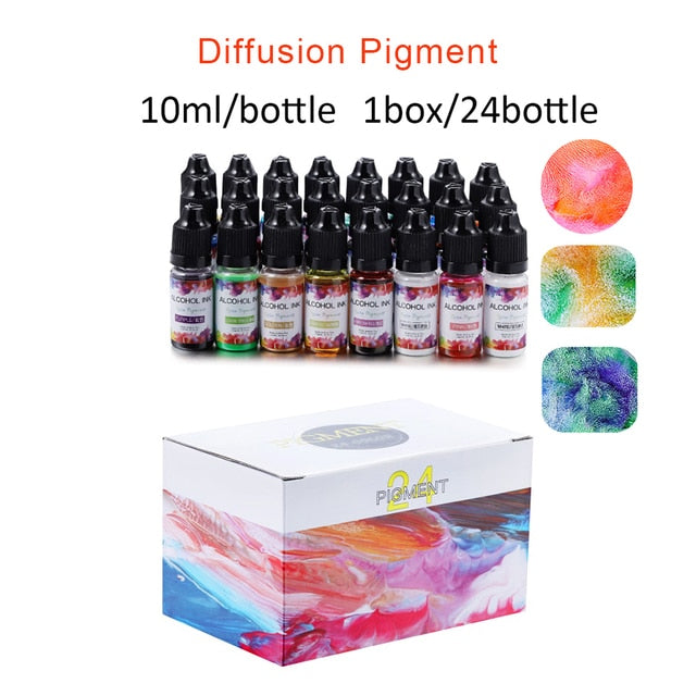 6-26 Colors Epoxy Resin Pigment Kit Mica Powder Epoxy Resin Mold Liquid Colorant Dye Resin Jewelry DIY Crafts Art Making Tools