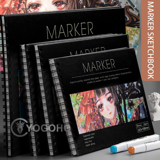 8K/16K/A4 Marker Pad 50 Sheets 130g Professional No Penetration Paper Drawing Album Sketchbook For Student Artists Art Supplies