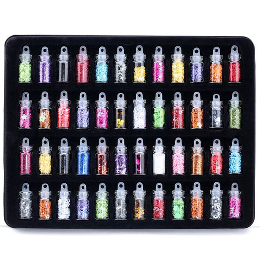 Epoxy Filling Set Sparkling Epoxy Resin Glitter Powder Heart Star Micro Beads Nail Art Sequins For Jewelry Making Craft DIY