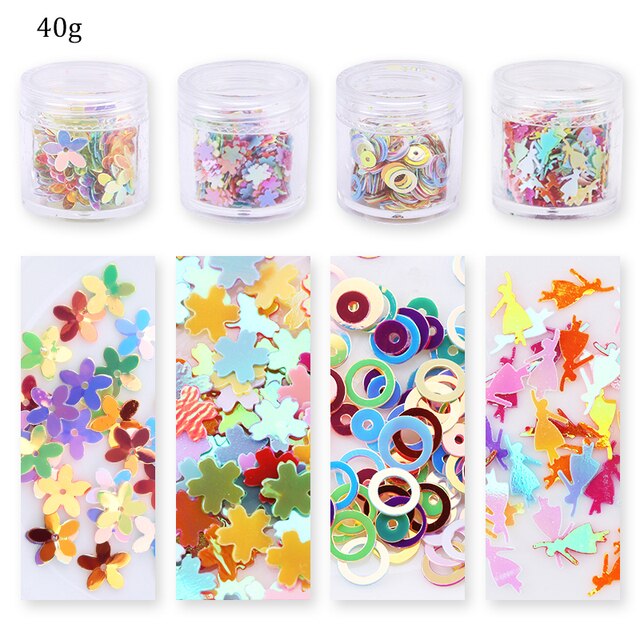 Epoxy Filling Set Sparkling Epoxy Resin Glitter Powder Heart Star Micro Beads Nail Art Sequins For Jewelry Making Craft DIY