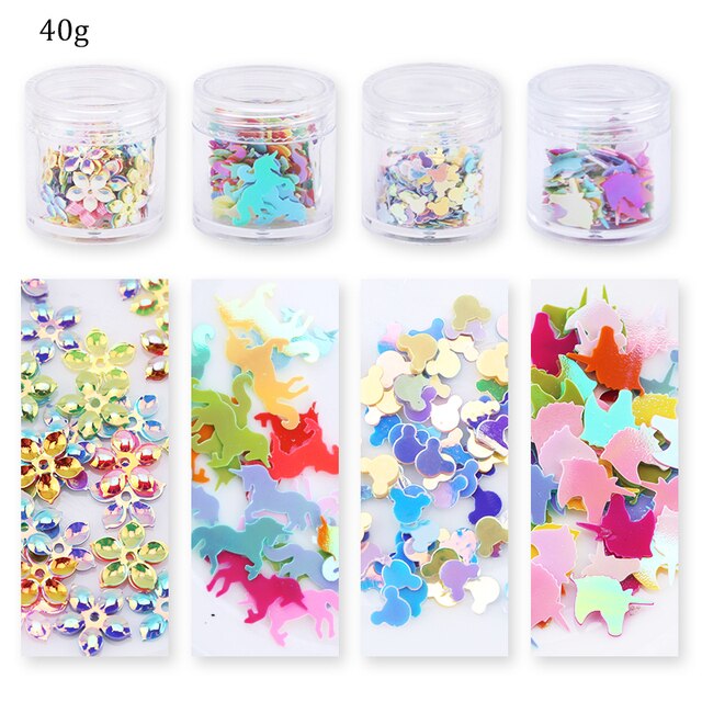 Epoxy Filling Set Sparkling Epoxy Resin Glitter Powder Heart Star Micro Beads Nail Art Sequins For Jewelry Making Craft DIY