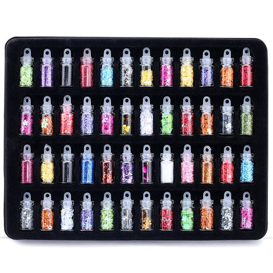 Epoxy Filling Set Sparkling Epoxy Resin Glitter Powder Heart Star Micro Beads Nail Art Sequins For Jewelry Making Craft DIY