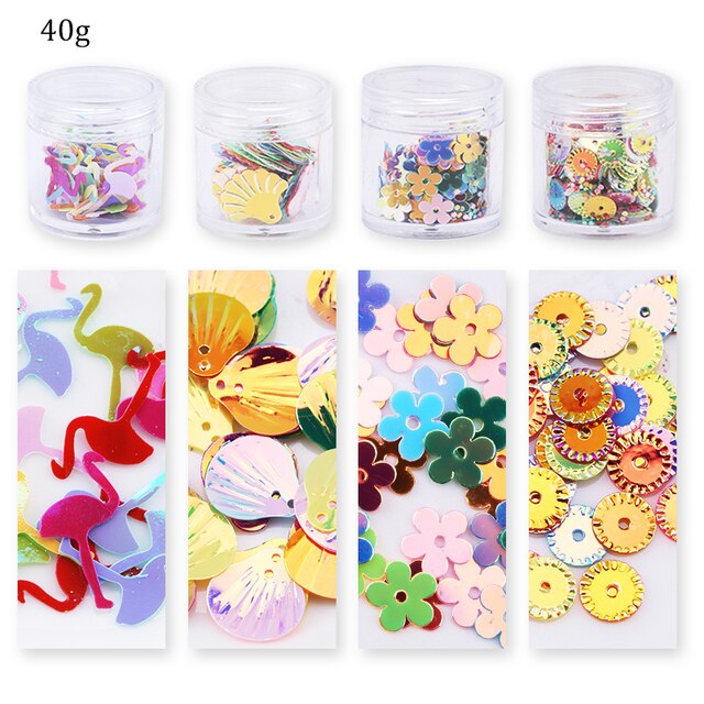 Epoxy Filling Set Sparkling Epoxy Resin Glitter Powder Heart Star Micro Beads Nail Art Sequins For Jewelry Making Craft DIY
