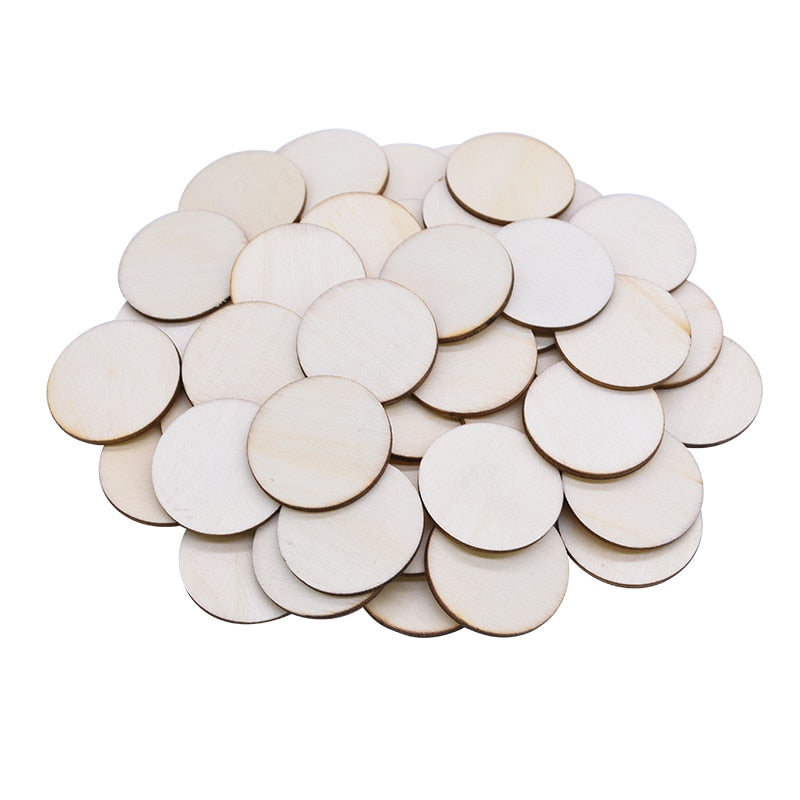 1cm-10cm Natural Pine Round Unfinished Wood Slices Circles soild color for Wood Craft Wedding Birthday Christmas Ornament Decor