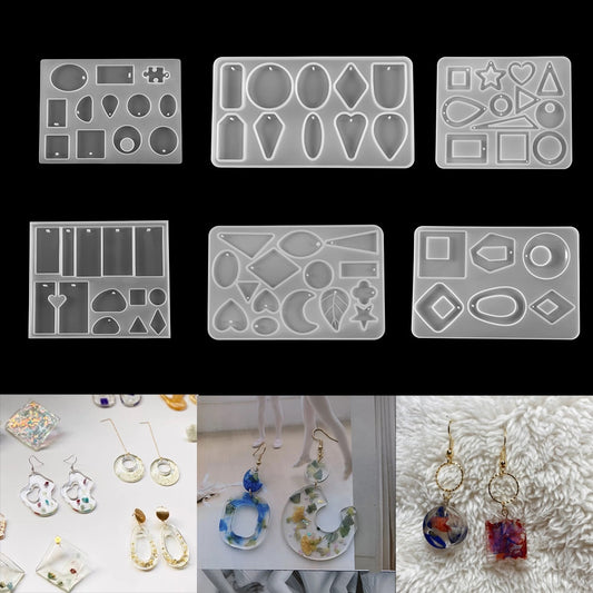 1pcs Earring Pendant Silicone Mold For Resin Earring Epoxy Resin Combination Moulds For DIY Jewelry Making Finding Tool Supplies