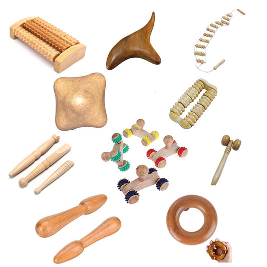 1Pc Wood Roller Massager Body Foot Reflexology NEW Shiatsu Therapy Meridians Massager Health Care Multi Style NEW