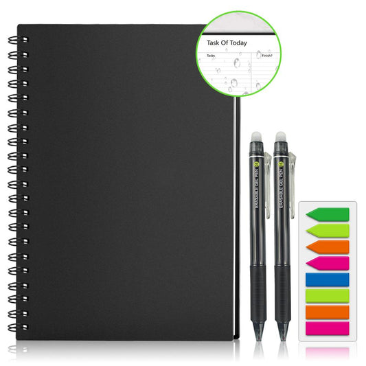 A4 A5 smart reusable erasable notebook Black Blank pages and line dot pages