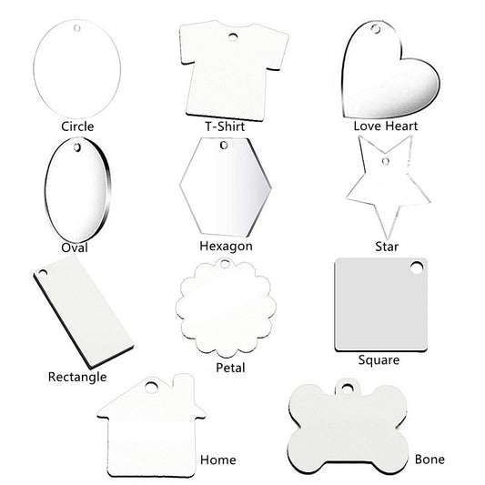 24Pcs Transparent Round Acrylic Keychain Blanks Disc Clear Circle Acryl Sheet DIY Create Handmade Key Chain Arts Craft Supplies