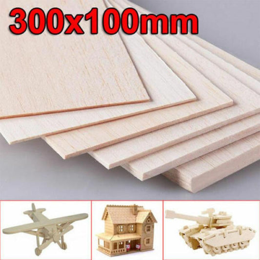 5/10 pcs 300x100mm House Aircraft Wooden Crafts Sheets Material Balsa Toys Carving Latest Plate Universal For Model Making