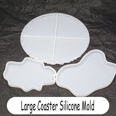 Large Irregular Cup Tray UV Resin Epoxy Mold Resin Coaster DIY Silicone Craft Epoxy Resin Art Supplies Jewelry Accessories