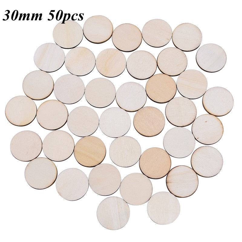 1cm-10cm Natural Pine Round Unfinished Wood Slices Circles soild color for Wood Craft Wedding Birthday Christmas Ornament Decor