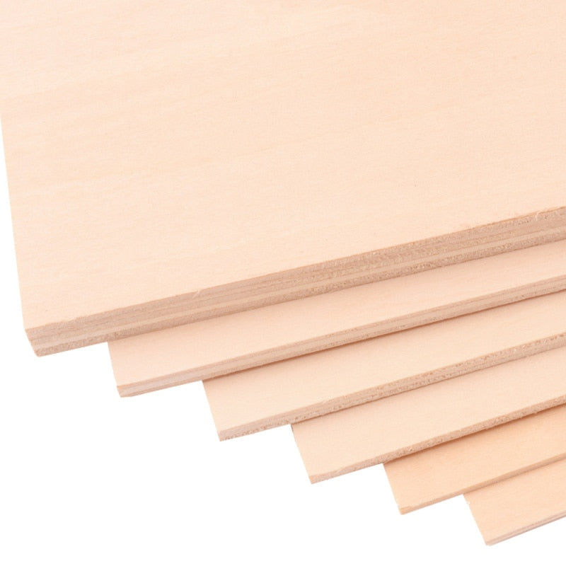 Multi Size 1PC Unfinished Basswood Wooden Plate For Handmade Craft DIY Building Model Hobby Making Material