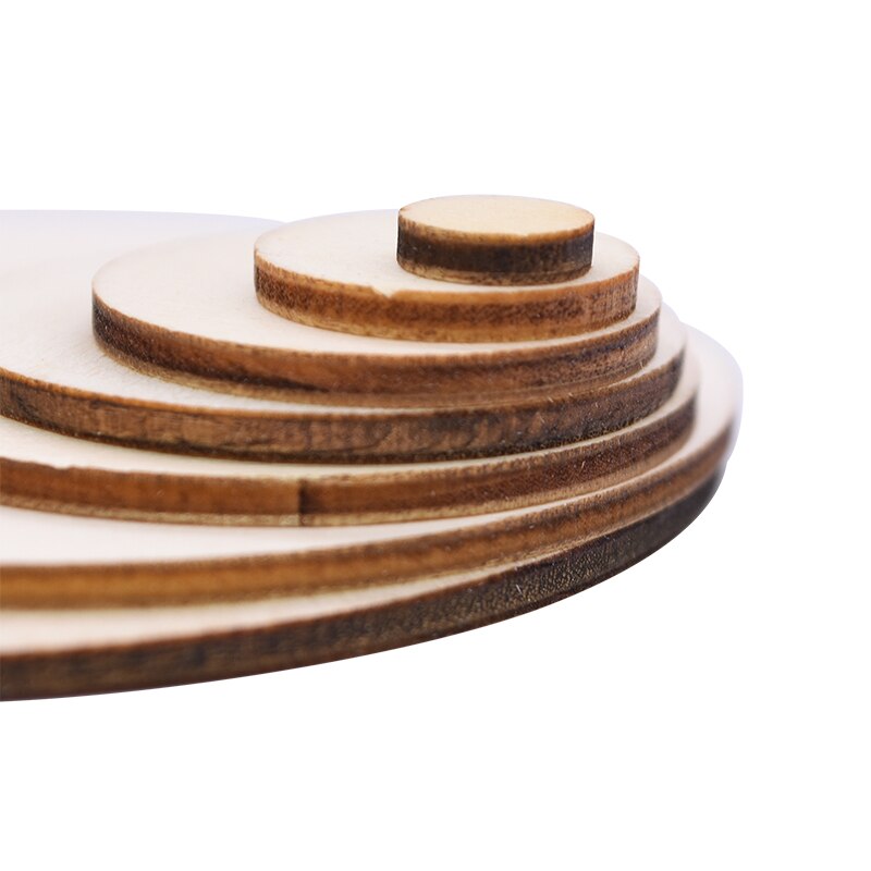 1cm-10cm Natural Pine Round Unfinished Wood Slices Circles soild color for Wood Craft Wedding Birthday Christmas Ornament Decor