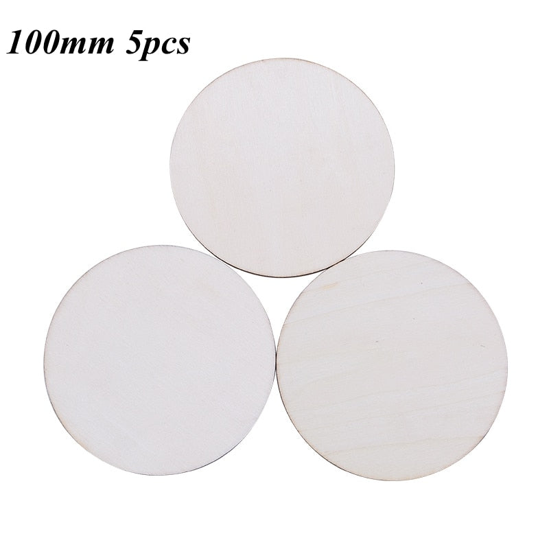 1cm-10cm Natural Pine Round Unfinished Wood Slices Circles soild color for Wood Craft Wedding Birthday Christmas Ornament Decor
