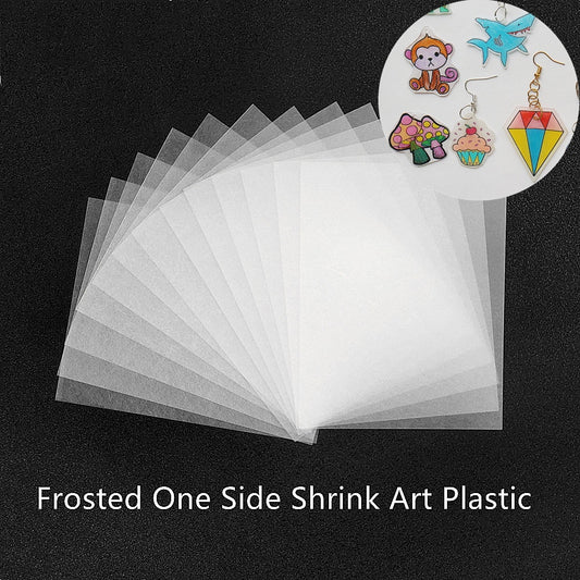 20Pcs Heat Shrink Plastic Sheet Shrinkles Film Paper Creative Handmade DIY Art Shrinky Keychain Crafts Supplies for Kids Gift