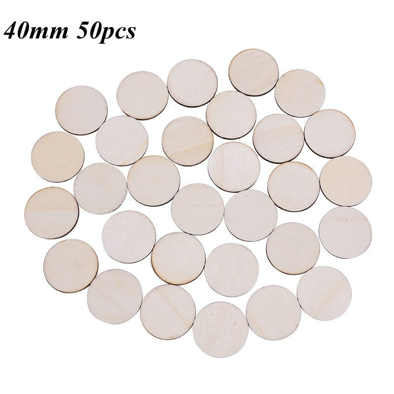 1cm-10cm Natural Pine Round Unfinished Wood Slices Circles soild color for Wood Craft Wedding Birthday Christmas Ornament Decor