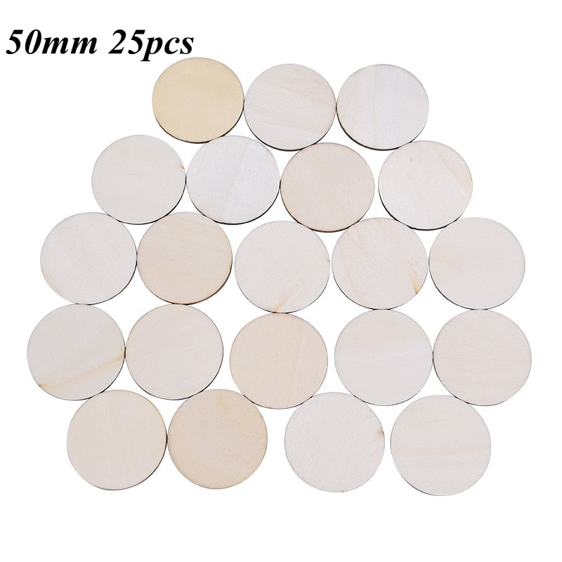1cm-10cm Natural Pine Round Unfinished Wood Slices Circles soild color for Wood Craft Wedding Birthday Christmas Ornament Decor