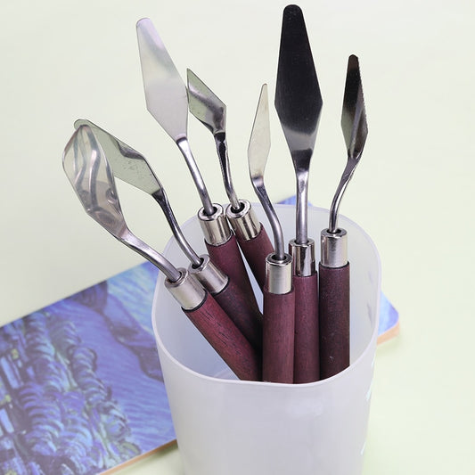 Oil Painting Knives Stainless Steel Spatula Palette Knife Oil Painting Mixing Knife Scraper Artist Crafts Art Tools Supplies