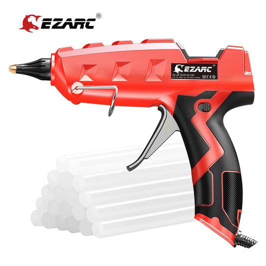 EZARC Hot Melt Glue Gun 100W Heavy Duty Full Size Glue Gun Kit with 20pcs Glue Sticks, for DIY, Arts &amp; Crafts Projects, Sealing
