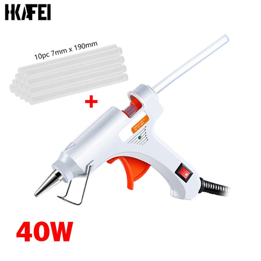 40W Hot Melt Glue Gun with Switch for 7mm Glue Stick Mini Indusrial Adhesive Hot Gun Electric Heat Temperature Gun Repair Tool