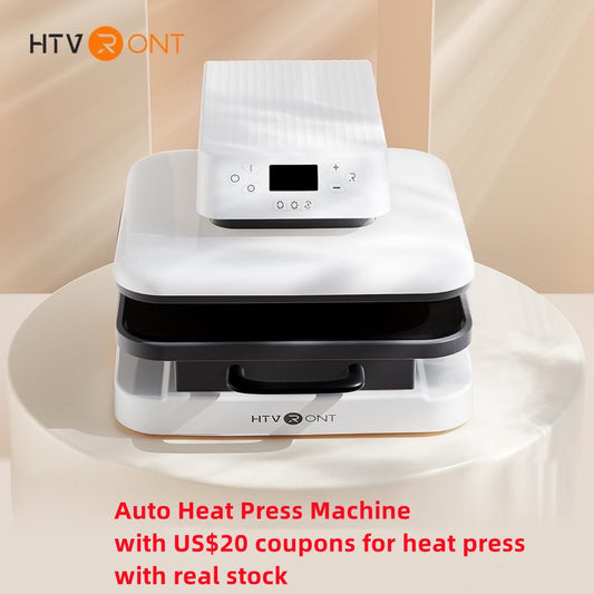 HTVRONT 15x15in 1500w Auto Heat Press Machine Automatic Pressure DIY Iron On HTV Vinyl Sublimation for T-shirt Bag Fabric Cricut