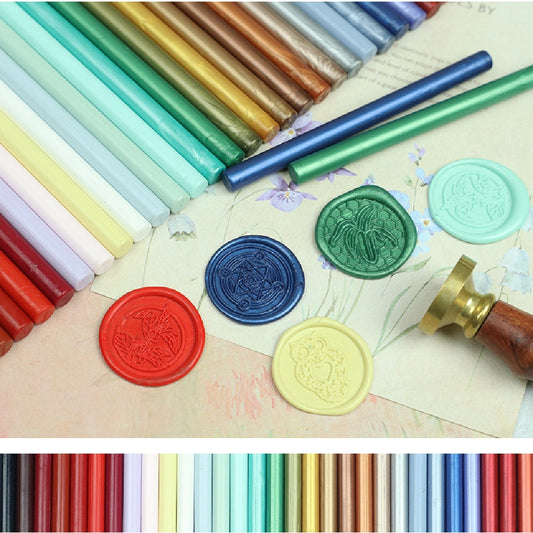 10Pcs Sealing Wax Stick Beads for Glue Gun Melt Craft Envelope Wedding Wax Sealing Stamp Making Tool 10cm Long and 7mm Diameter