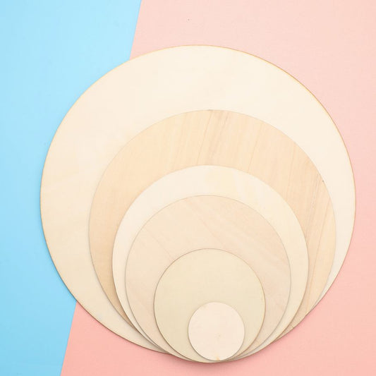 3/5/10pcs Round Unfinished Wood Pieces Wood Circles Blank Plaque for DIY Craft Pyrography Games Scrapbooking Building Model