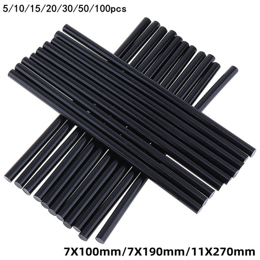 Hot Melt Adhesive Glue Gun 10/20/30/50pcs Black Hot Glue Sticks Silicone Rod for 7mm /11mm Gun DIY Tools Kitchen Cabinet Storage