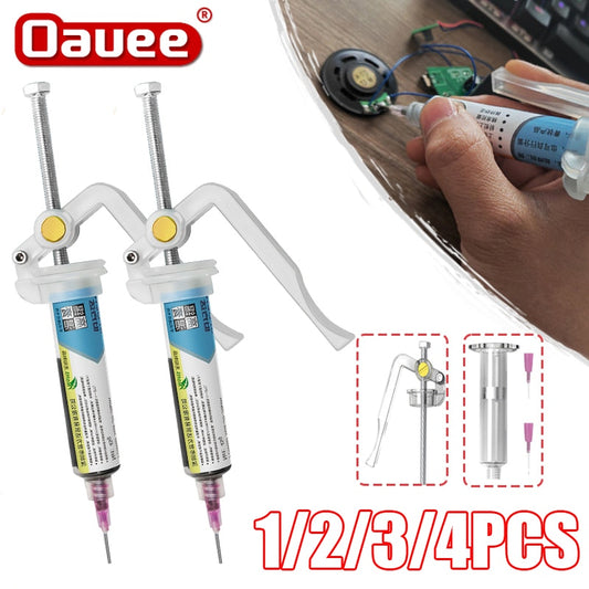 Solder Paste Extruder Kit Circuit Board Repair Welding Oil Booster UV Glue Gun Syringe Propulsion Tool Soldering Accessory Tools