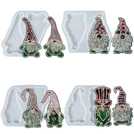 3D Santa Claus Epoxy Resin Silicone Molds for Candle Making Supplies Soap DIY Craft Making Christmas Theme Craft Art Decorations