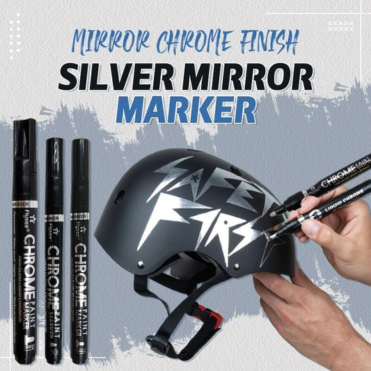Silver Mirror Marker Paint Water-base Marker Pen for Ceramics Glass Fabric Leather Dark Paper Painting Doodling DIY Arts Crafts