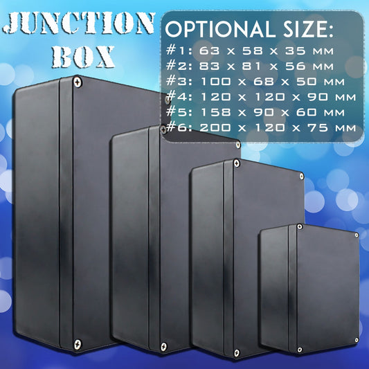 Waterproof Black DIY Housing Instrument Case ABS Plastic Project Box Storage Case Enclosure Boxes Electronic Supplies